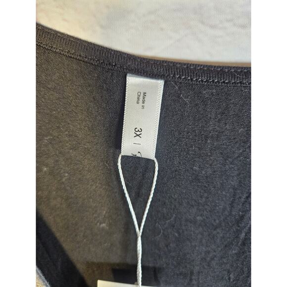 RoseGal Women's Tank Black Gray Center Loop Size 3X New with tags - Picture 9 of 10